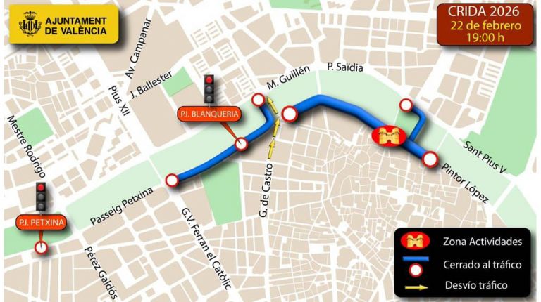 València estrena el calendario fallero de 2026 con la Crida 