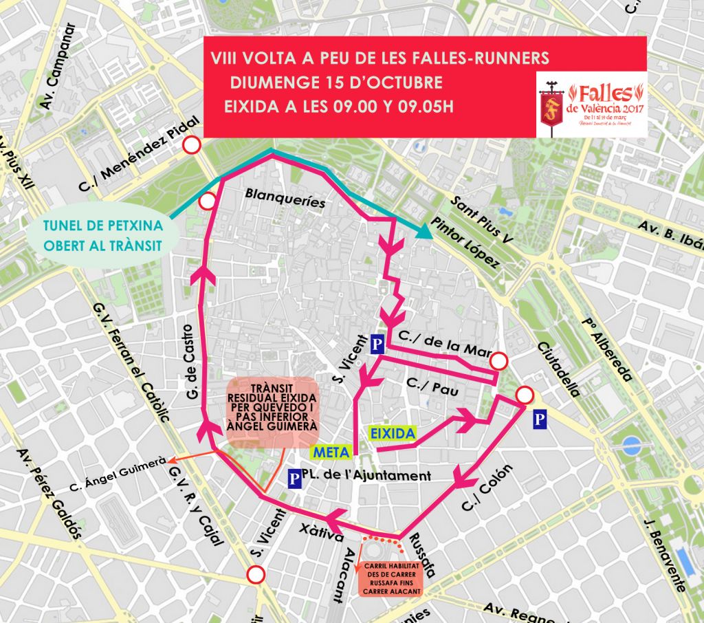  VALÈNCIA ACOGE ESTE DOMINGO LA VIII VOLTA A PEU A LES FALLES