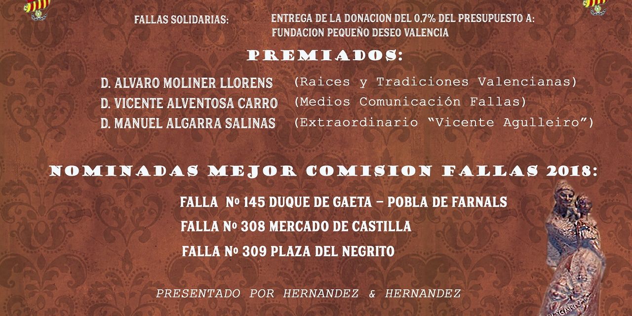  Nueva edición de Premios Desgarrats en la Falla Zapadores