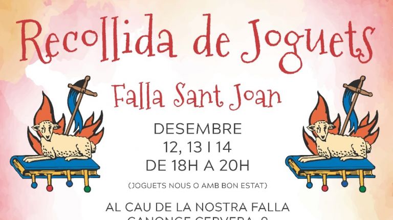 La falla Sant Joan de Alzira organiza una recogida de juguetes