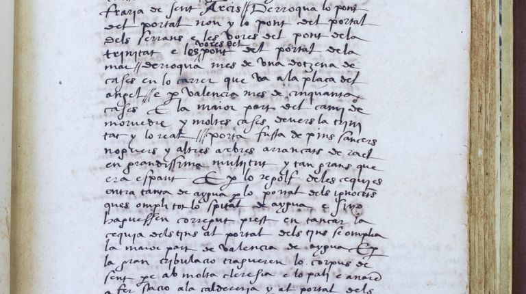 La mayor riada en la ciudad de Valencia ocurrió hace hoy 500 años y fue relatada por un cronista sacerdote