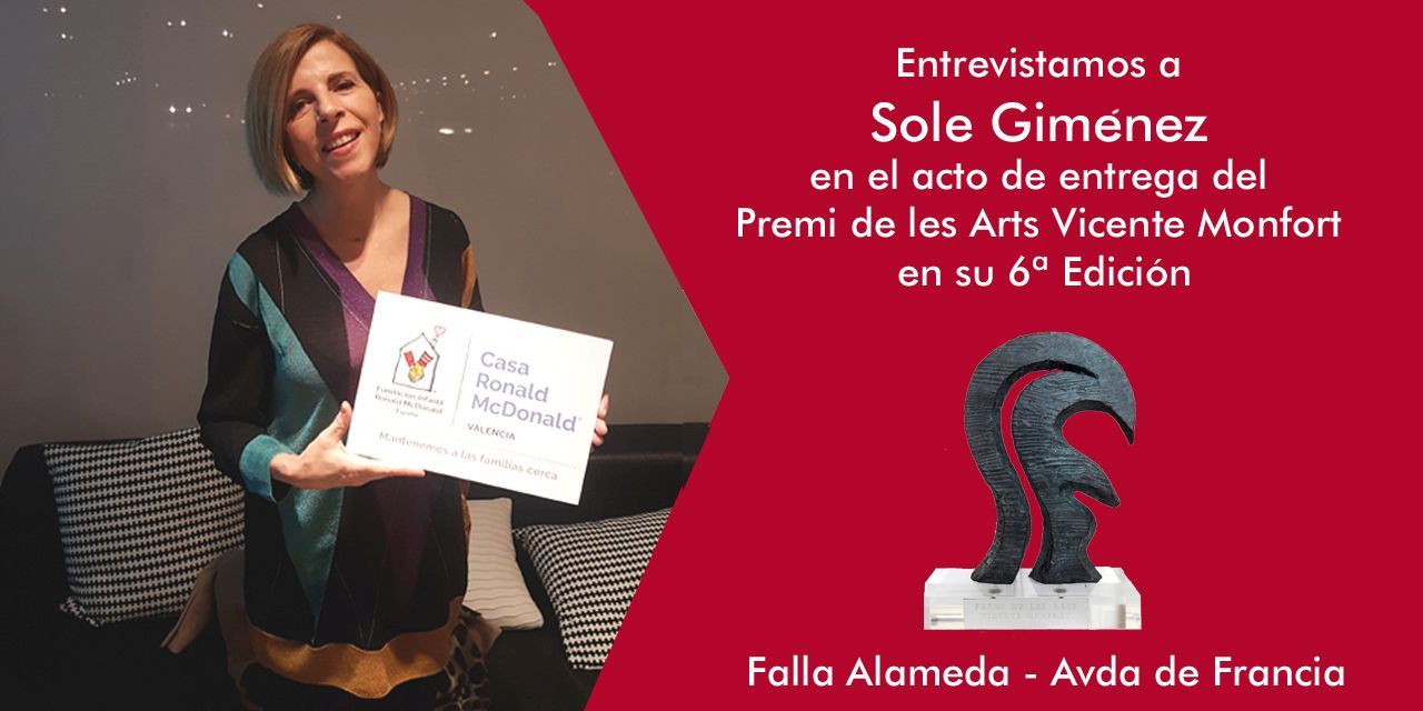  Entrevistamos a Sole Giménez en el acto de entrega del premio Vicente Monfort 