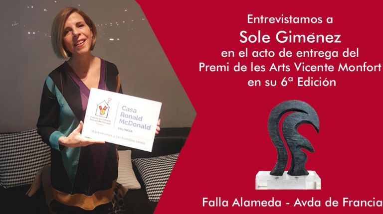 Entrevistamos a Sole Giménez en el acto de entrega del premio Vicente Monfort 