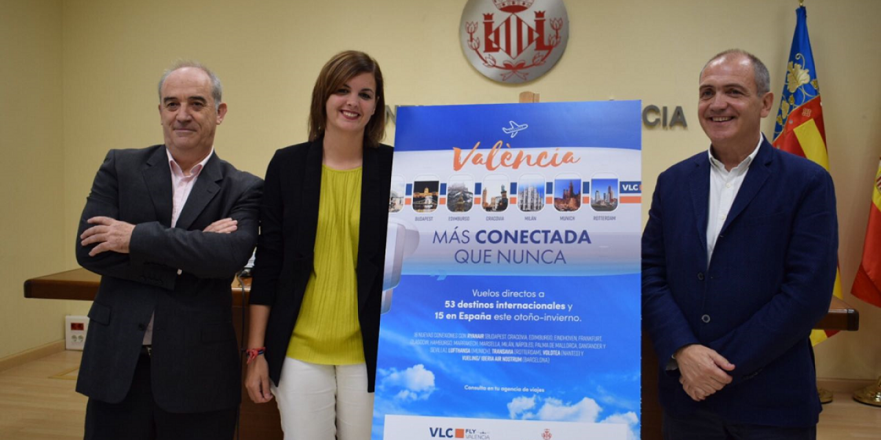  València cuenta con vuelo directo a 53 destinos internacionales y 15 destinos nacionales