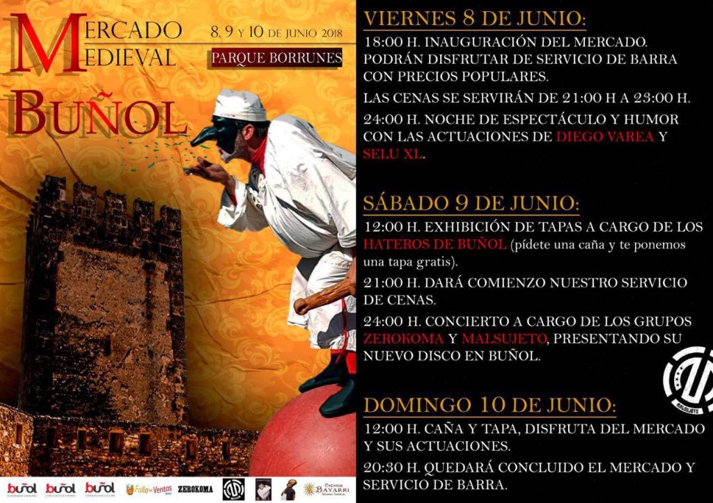  El tradicional Mercado Medieval llega al Parque de Borrunes de Buñol este fin de semana