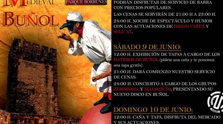 El tradicional Mercado Medieval llega al Parque de Borrunes de Buñol este fin de semana