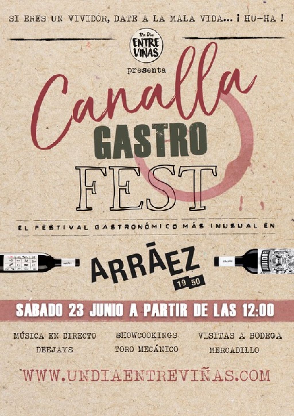   Llega el Canalla Gastro Fest a Bodegas Arráez